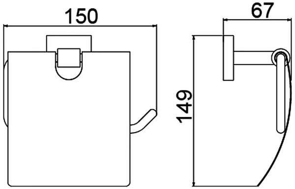 Бумагодержатель Timo Selene 12042/03 черный
